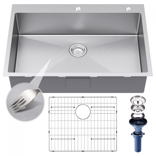33×22 Inch 3D Embossed Surface Finish Sink